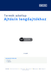 Ajtósín lengőajtókhoz Termék adatlap HU