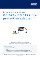 GC 342 / GC 342+ fire protection adapter  * Product data sheet EN