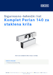 Komplet Perlan 140 za staklena krila Sigurnosno-tehnički list HR