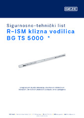 R-ISM klizna vodilica BG TS 5000  * Sigurnosno-tehnički list HR