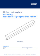 Dichtung Wandbefestigungswinkel Perlan Ürün veri sayfası TR