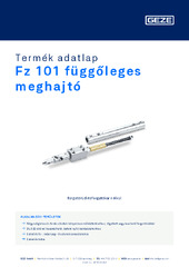 Fz 101 függőleges meghajtó Termék adatlap HU