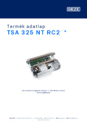 TSA 325 NT RC2  * Termék adatlap HU