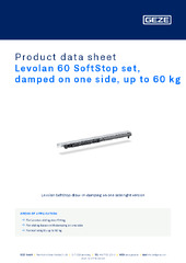 Levolan 60 SoftStop set, damped on one side, up to 60 kg Product data sheet EN
