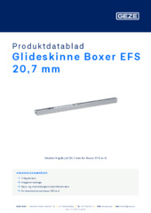 Glideskinne Boxer EFS 20,7 mm Produktdatablad DA