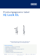 IQ Lock EL Productgegevens tabel NL