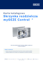 Skrzynka rozdzielcza myGEZE Control  * Karta katalogowa PL