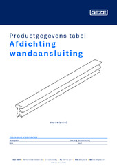 Afdichting wandaansluiting Productgegevens tabel NL