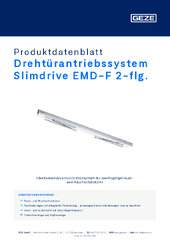 Drehtürantriebssystem Slimdrive EMD-F 2-flg. Produktdatenblatt DE