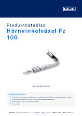 Hörnvinkelväxel Fz 100 Produktdatablad SV