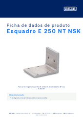 Esquadro E 250 NT NSK Ficha de dados de produto PT