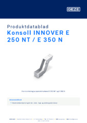 Konsoll INNOVER E 250 NT / E 350 N Produktdatablad NB