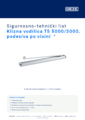 Klizna vodilica TS 5000/3000, podesiva po visini  * Sigurnosno-tehnički list HR