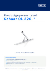 Schaar OL 320  * Productgegevens tabel NL