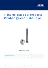 Prolongación del eje Ficha de datos del producto ES