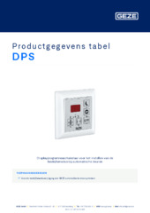 DPS Productgegevens tabel NL