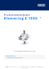 Klemmring E 1500  * Produktdatenblatt DE