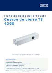 Cuerpo de cierre TS 4000 Ficha de datos del producto ES