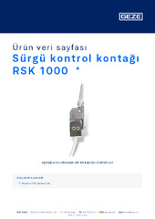 Sürgü kontrol kontağı RSK 1000  * Ürün veri sayfası TR