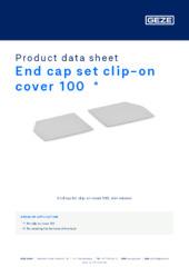 End cap set clip-on cover 100  * Product data sheet EN