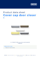 Cover cap door closer  * Product data sheet EN