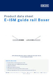 E-ISM guide rail Boxer Product data sheet EN