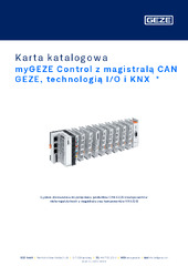 myGEZE Control z magistralą CAN GEZE, technologią I/O i KNX  * Karta katalogowa PL