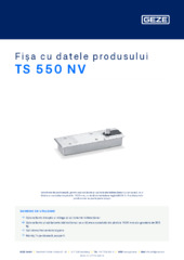 TS 550 NV Fișa cu datele produsului RO