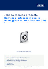 Magnete di ritenuta in aperto montaggio a parete a incasso (UP)  * Scheda tecnica prodotto IT