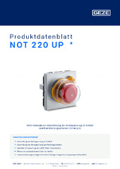 NOT 220 UP  * Produktdatenblatt DE