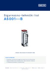 A5001--B Sigurnosno-tehnički list HR