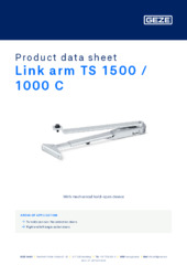 Link arm TS 1500 / 1000 C Product data sheet EN