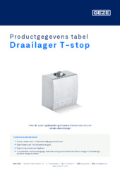 Draailager T-stop Productgegevens tabel NL