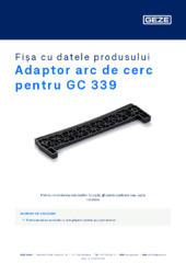 Adaptor arc de cerc pentru GC 339 Fișa cu datele produsului RO