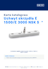Uchwyt skrzydła E 1500/E 3000 NSK S  * Karta katalogowa PL