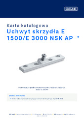 Uchwyt skrzydła E 1500/E 3000 NSK AP  * Karta katalogowa PL