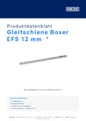 Gleitschiene Boxer EFS 12 mm  * Produktdatenblatt DE