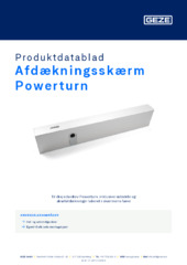Afdækningsskærm Powerturn Produktdatablad DA