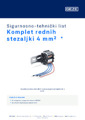 Komplet rednih stezaljki 4 mm²  * Sigurnosno-tehnički list HR