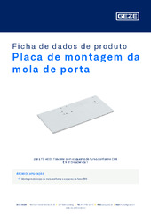 Placa de montagem da mola de porta Ficha de dados de produto PT