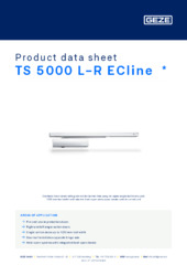 TS 5000 L-R ECline  * Product data sheet EN