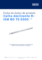 Calha deslizante R-ISM BG TS 5000  * Ficha de dados de produto PT