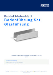 Bodenführung Set Glasführung Produktdatenblatt DE