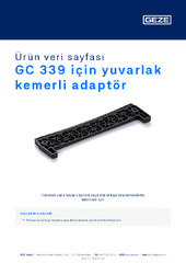 GC 339 için yuvarlak kemerli adaptör Ürün veri sayfası TR