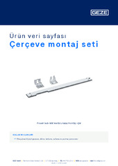 Çerçeve montaj seti Ürün veri sayfası TR