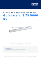 Guía lateral E TS 5000 BG Ficha de datos del producto ES