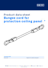 Bungee cord for protection ceiling panel  * Product data sheet EN
