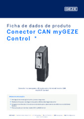 Conector CAN myGEZE Control  * Ficha de dados de produto PT