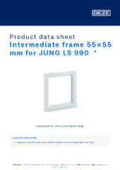 Intermediate frame 55×55 mm for JUNG LS 990  * Product data sheet EN