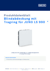 Blindabdeckung mit Tragring für JUNG LS 990  * Produktdatenblatt DE